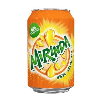 Напиток газированный со вкусом апельсина Mirinda 0,33л