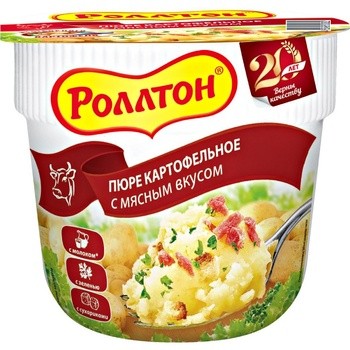 Пюре картофельное с мясным вкусом Роллтон 40 гр