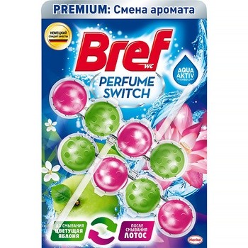 Туалетный блок Bref Perfume Switch Цветущая яблоня Лотос 2шт х 50г
