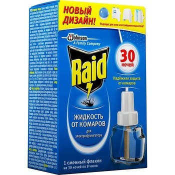 "Raid" жидкость от комаров для фумигатора 30 ночей 30мл