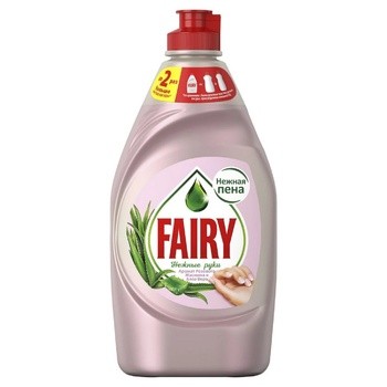 Средство для мытья посуды Нежные руки Розовый Жасмин и Алоэ Вера Fairy 450 мл