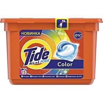 Капсулы для стирки Tide 3в1 PODS Color 15шт х 24,8г