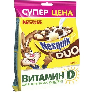 Готовый завтрак Duo шоколадный Nesquik 250 г